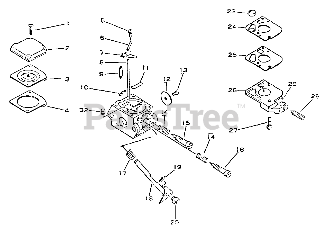 Echo SRM2300 Echo String Trimmer Carburetor Parts Lookup with