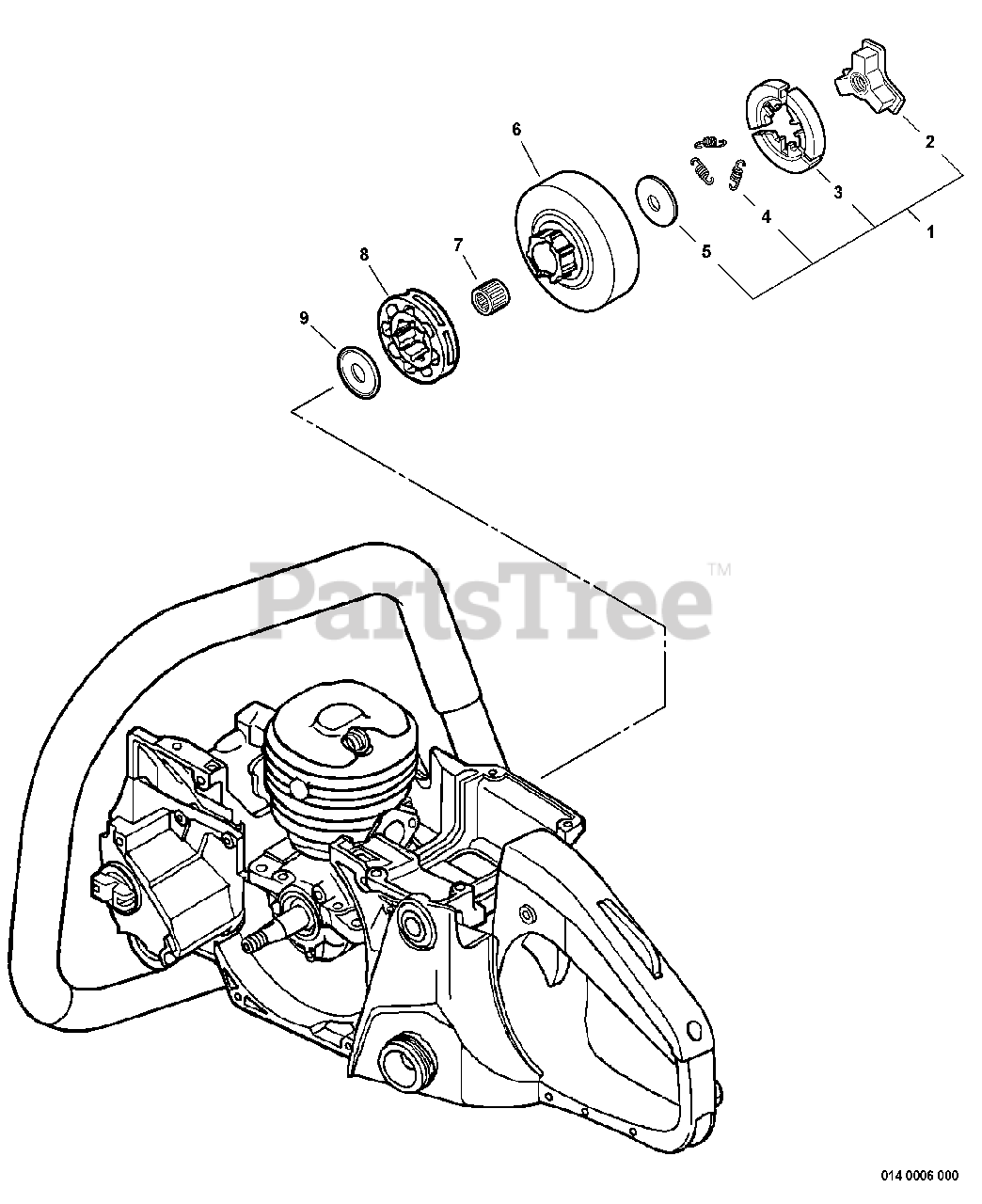 Echo CS520 Echo Chainsaw (SN C09312001001 C09312999999) Clutch