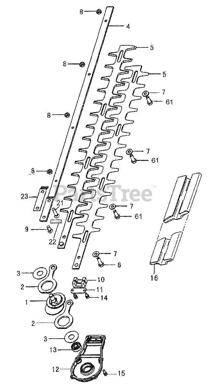 Tanaka TPH210 Tanaka Articulating Hedge Trimmer Attachment Blades