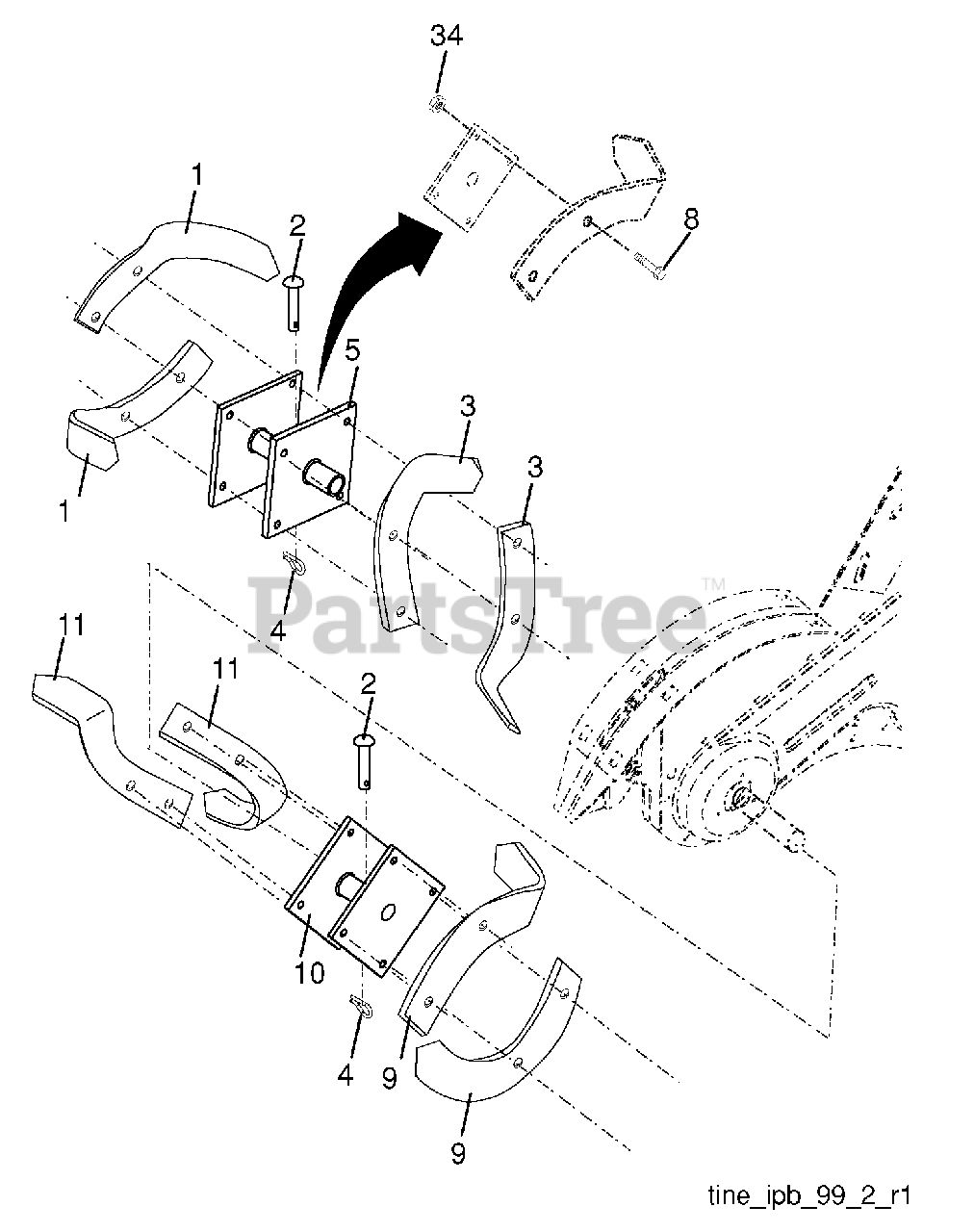 Husqvarna Crt 900 960930013 00 Husqvarna Rear Tine Tiller 2009 11