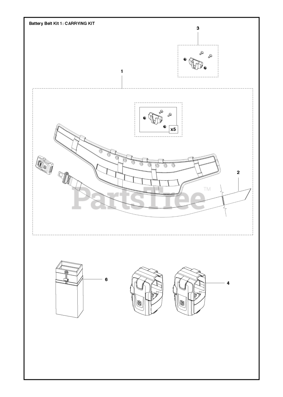 Husqvarna 590776701 Husqvarna Tool Belt (201711) CARRYING KIT Parts