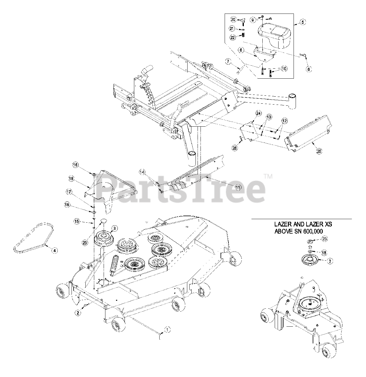Exmark UVD60 Z (UVD6672 Z) Exmark Ultra Vac Bagger for Lazer Z Mower