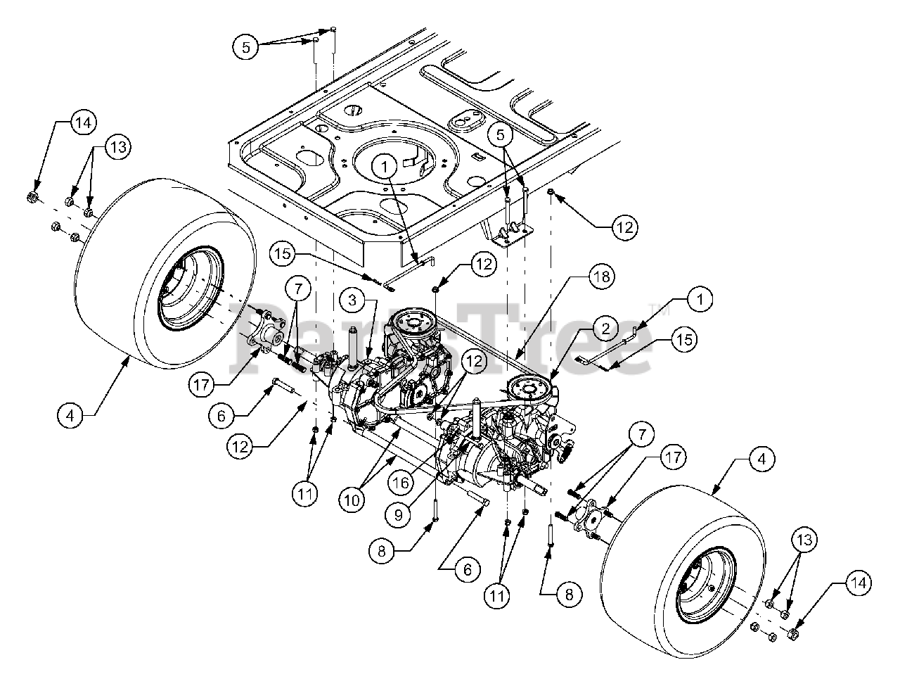 Cub Cadet RZT22 (17AA5A7P712) Cub Cadet 50" RZT ZeroTurn Mower Rear