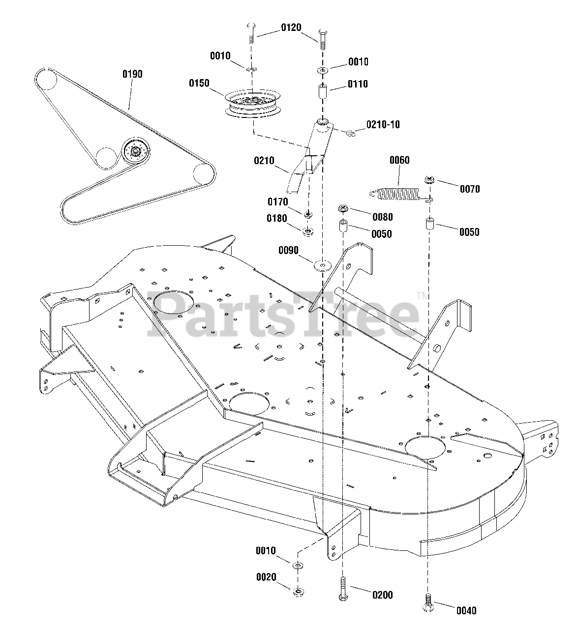 Simplicity 2691332 00 Simplicity Regent 48 Lawn Tractor 25hp Briggs Stratton 48 122cm Mower Deck Clutch Support Group Parts Lookup with Diagrams PartsTree