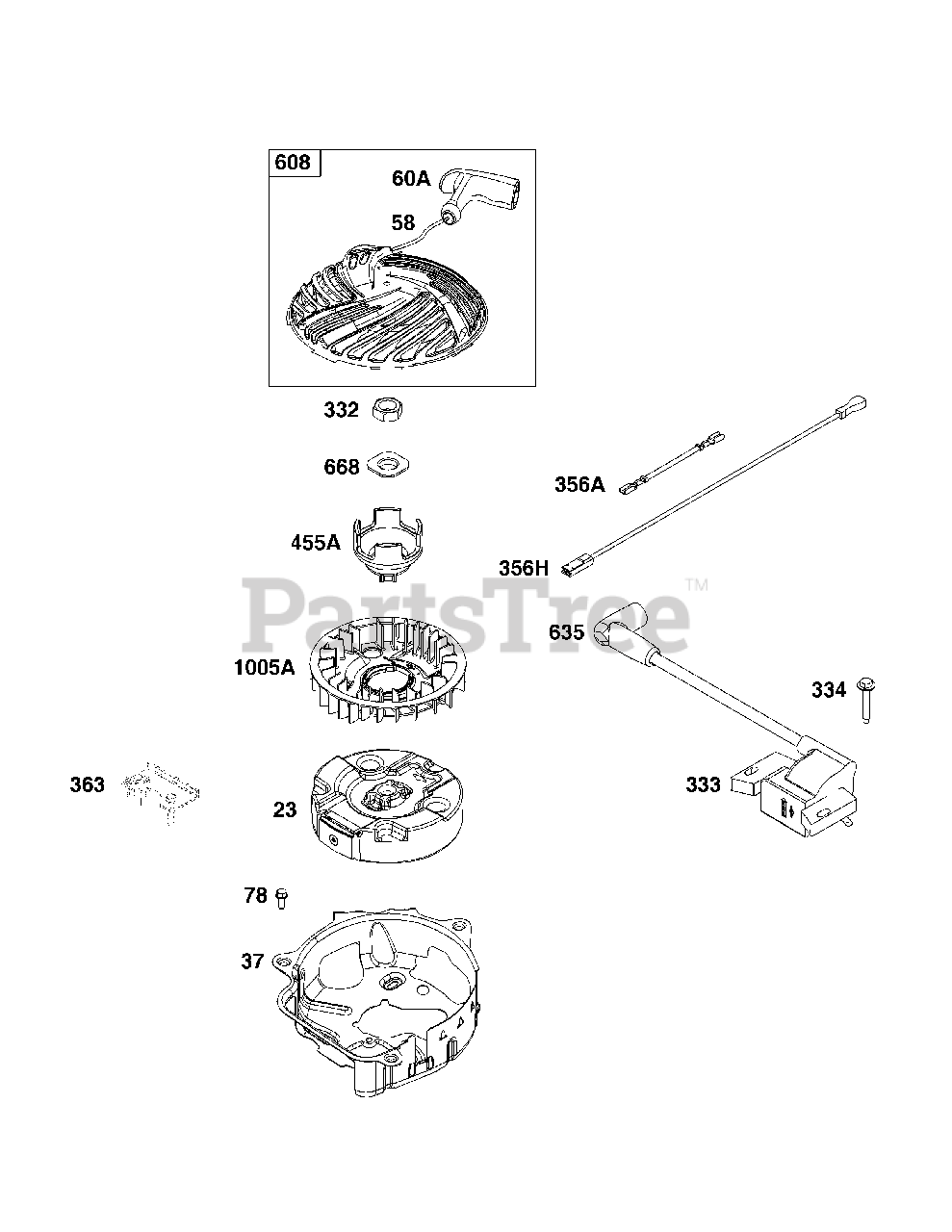 Briggs & Stratton 104M020126F1 Briggs & Stratton Vertical Engine