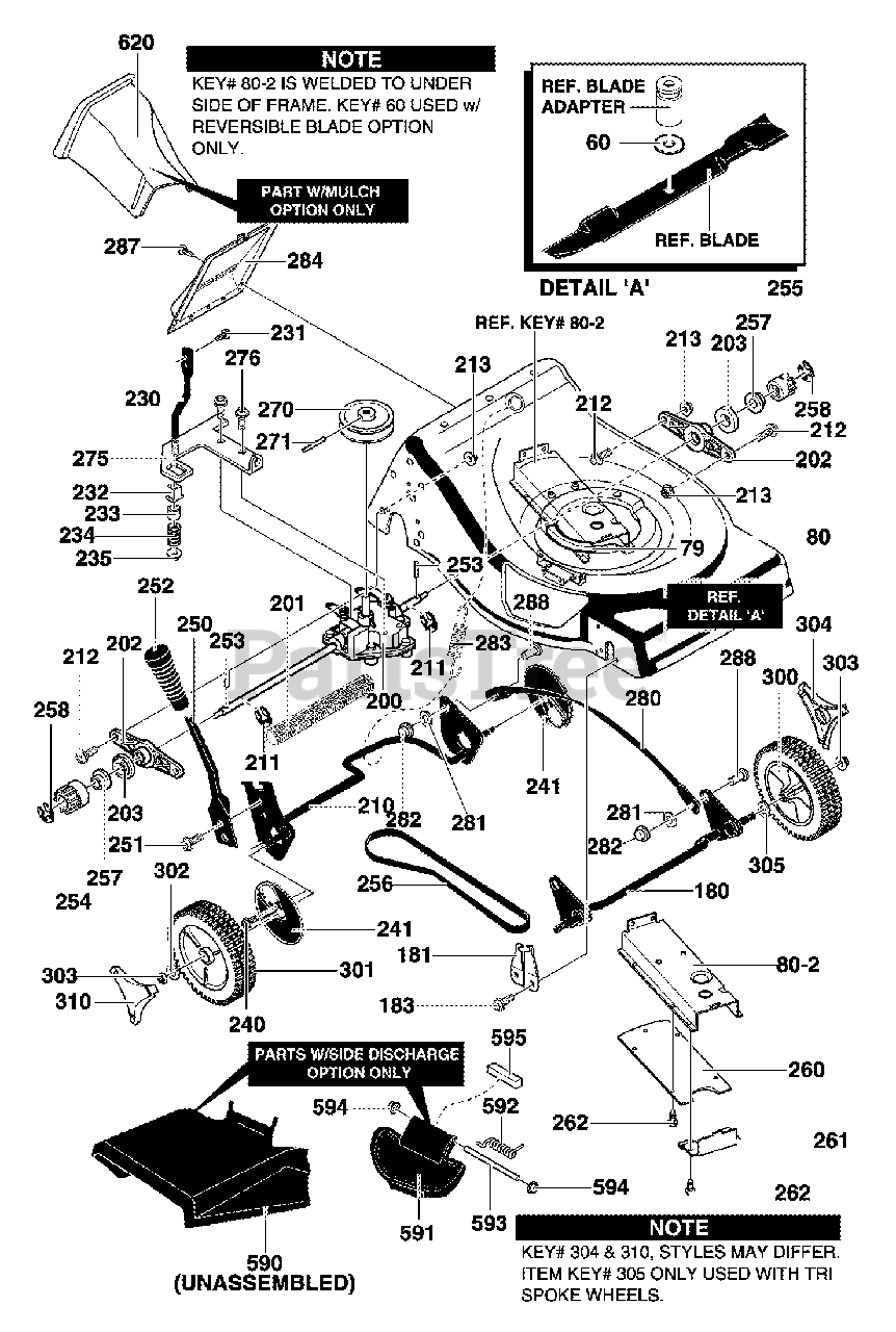 Murray 21997x8A Murray 21" WalkBehind Mower (2000) Drive & Wheel