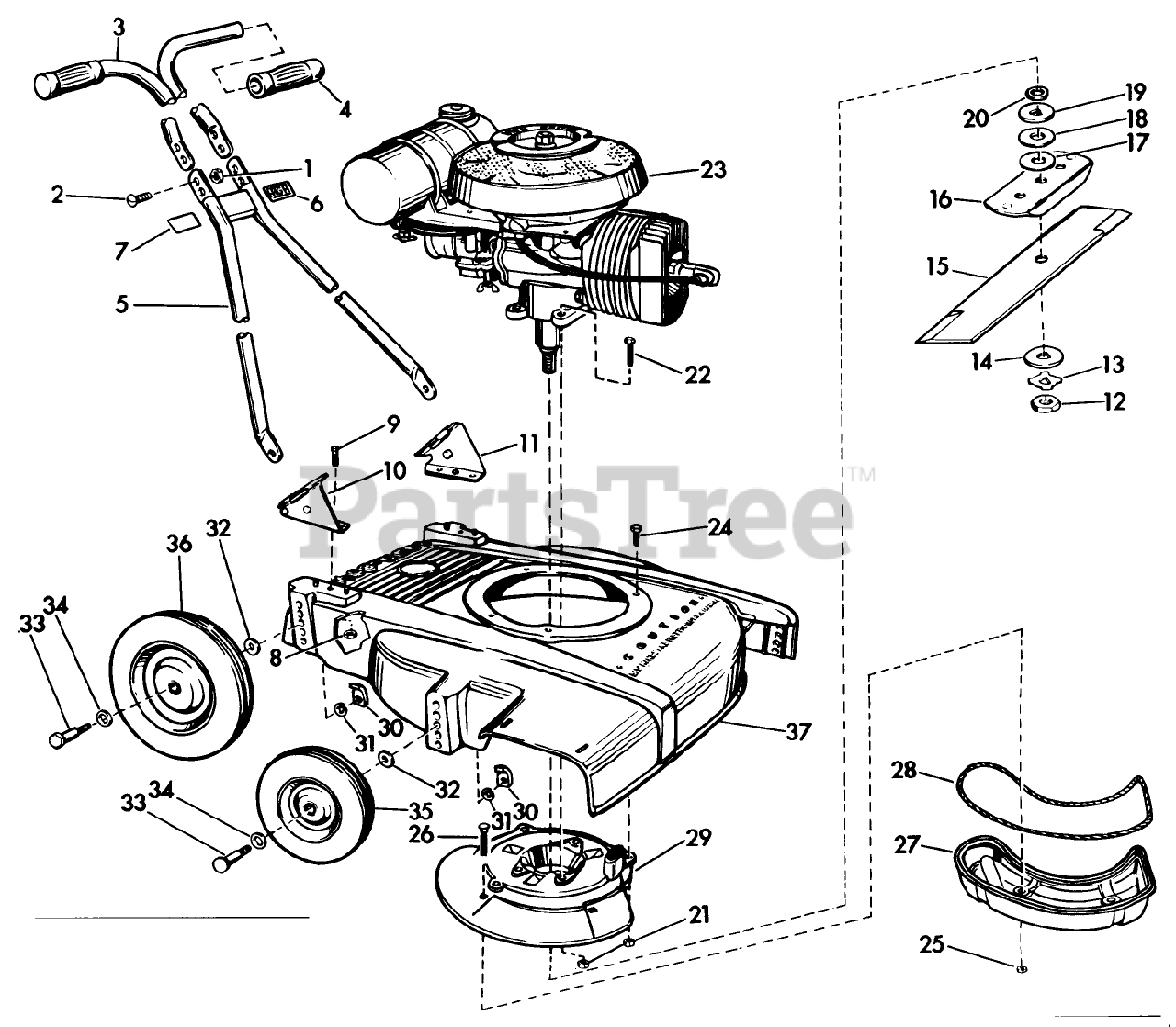 Partstree lawn cheap mower parts