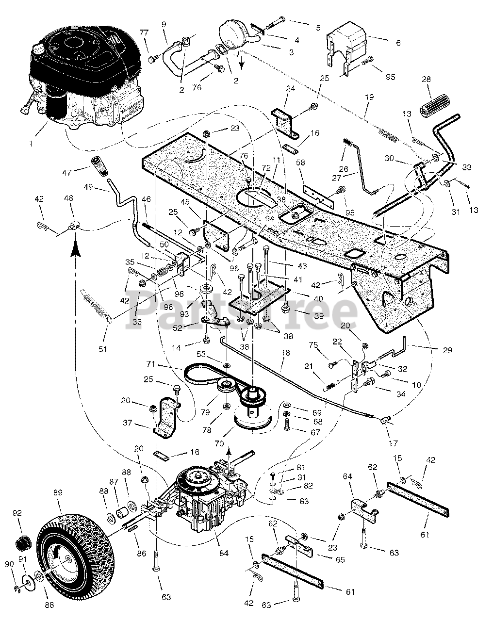 Craftsman 536.270320 - Craftsman 30" Lawn Tractor (2006) (Sears) Motion