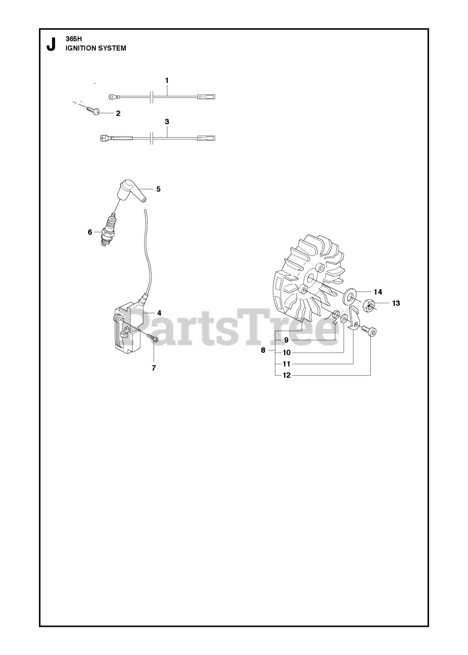Husqvarna 365 H Husqvarna Chainsaw IGNITION SYSTEM 4 Parts Lookup