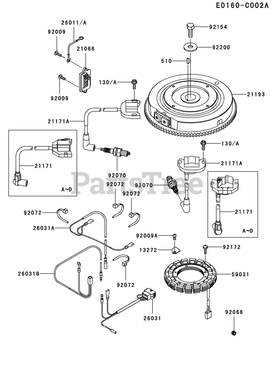 Kawasaki FR691VES06 Kawaskai Engine ELECTRICEQUIPMENT Parts Lookup
