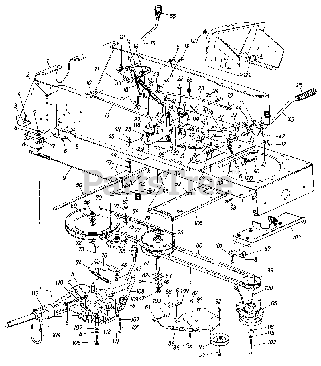 MTD 14815-9 - MTD Garden Tractor (1989) Garden Parts Lookup with ...