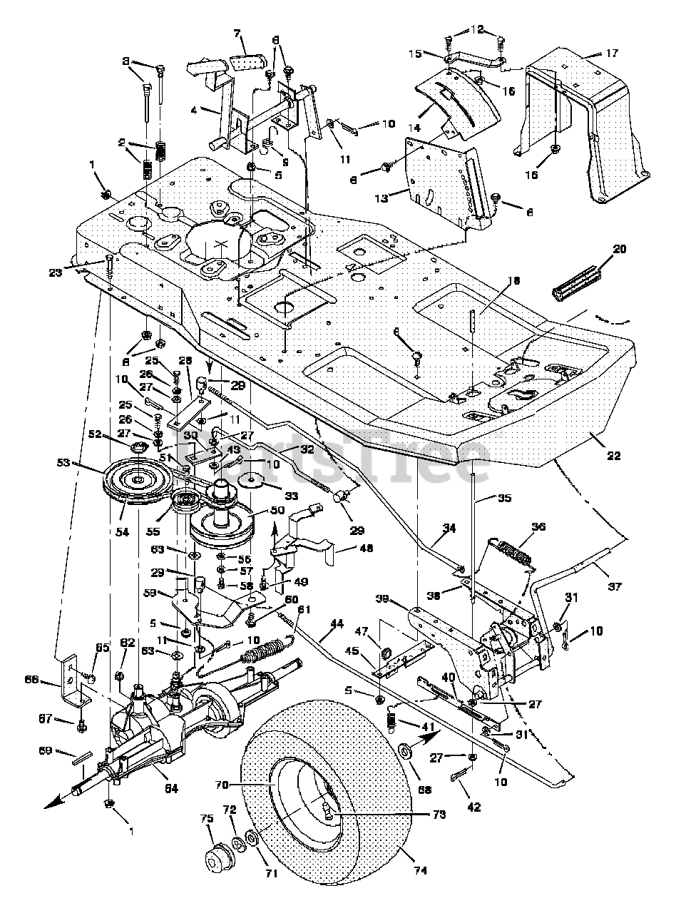 Murray 42 inch riding mower drive belt diagram
