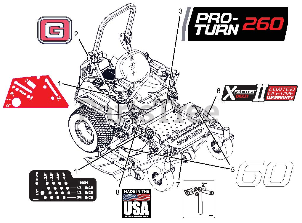 Gravely 992269 (ProTurn 260) Gravely ProTurn 60" ZeroTurn Mower