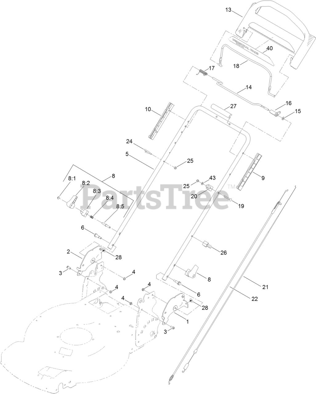 Toro 20340 Toro 22" Recycler WalkBehind Mower with SmartStow (SN 404330000 999999999