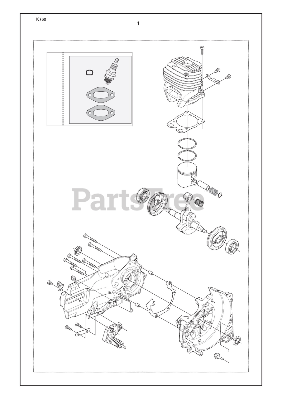 Husqvarna K 760 - Husqvarna Cut-Off Saw (2009-12) Longblock Parts Lookup  with Diagrams