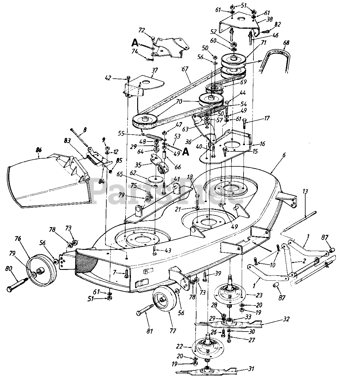 Hechinger 06-351514 (140-848H372) - Hechinger Garden Tractor (1990) 46 ...