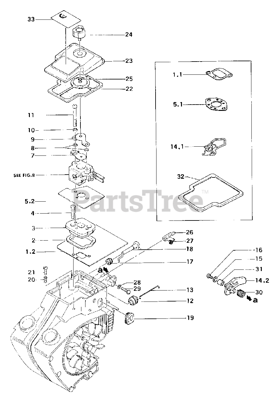 Tanaka ECS370 Tanaka Chainsaw Carburetor & Cleaner Parts Lookup with Diagrams PartsTree