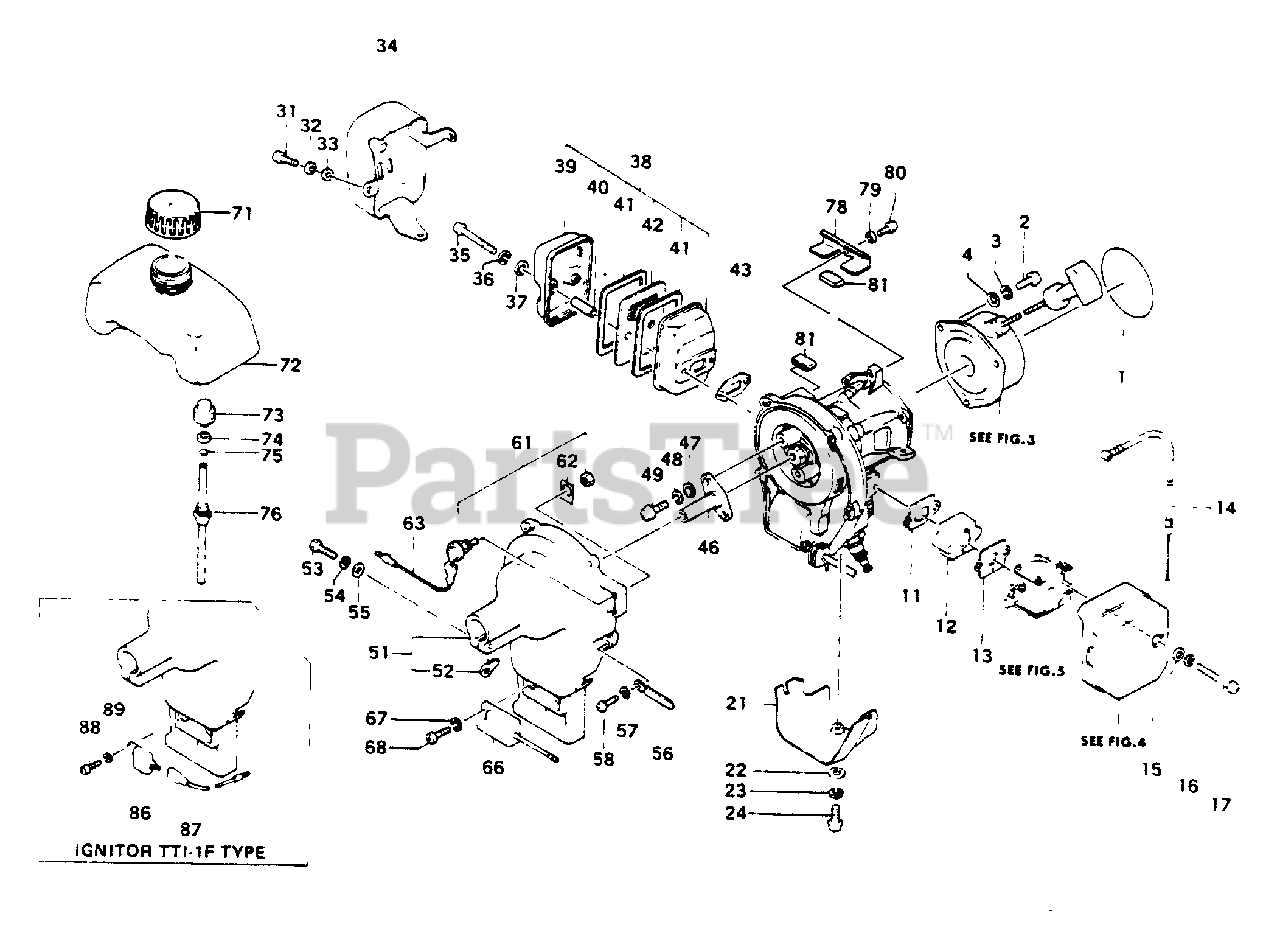 Tanaka ST1600 Tanaka Brush Cutter Engine Components Parts Lookup