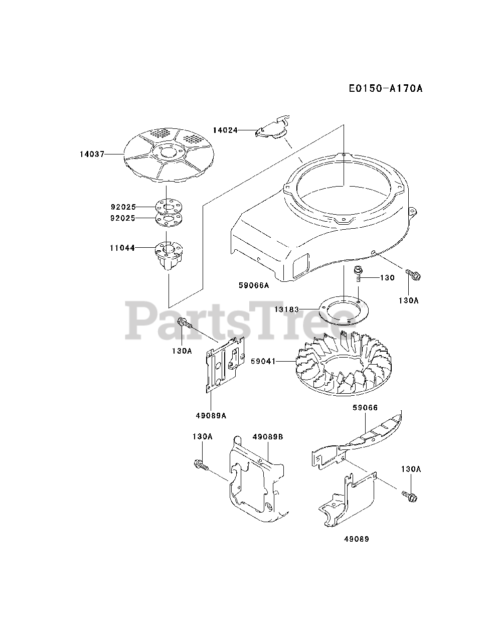 Kawasaki Fc290v As16 Kawasaki Engine Cooling Equipment Parts Lookup With Diagrams Partstree