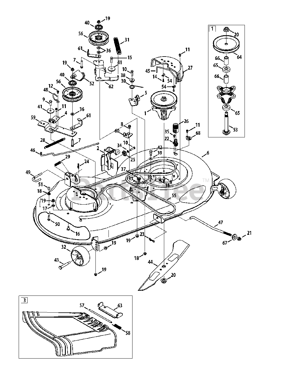 Murray 13AL795T058 - Murray Lawn Tractor (2013) Mower Deck 46-Inch