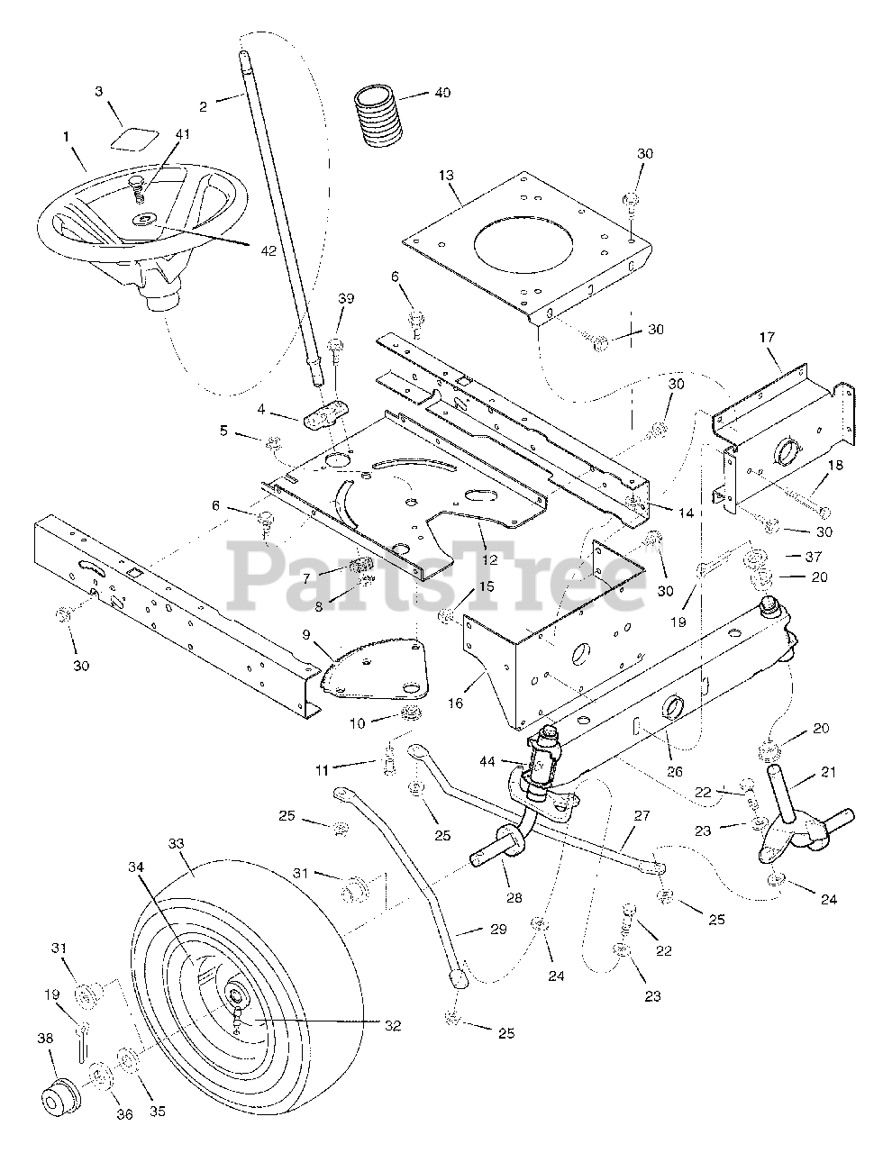 Murray 312006x51A (7800523) Murray 30" Lawn Tractor (2009) Steering