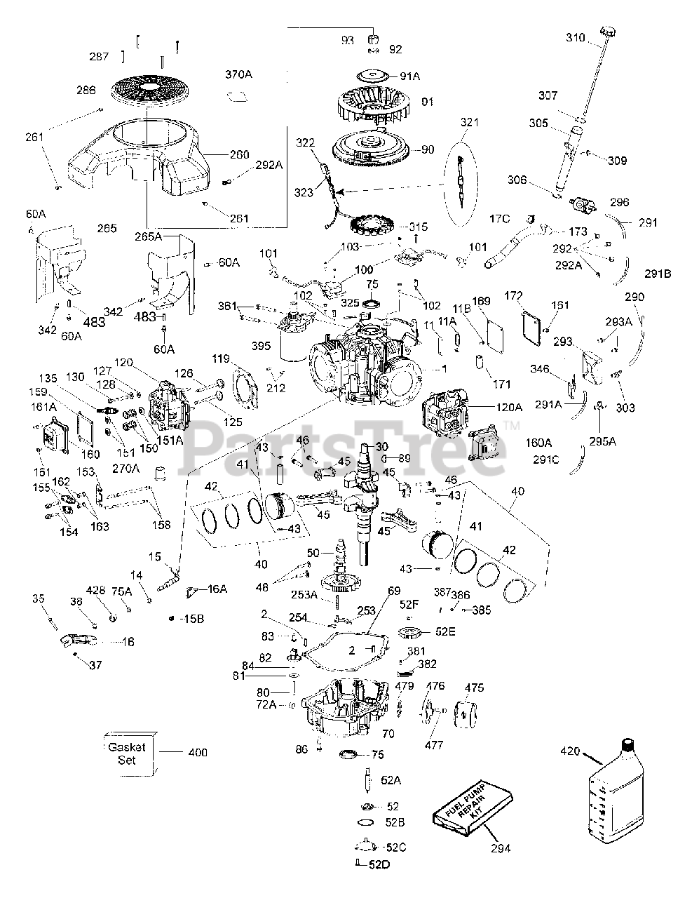 White lawn shop mower parts