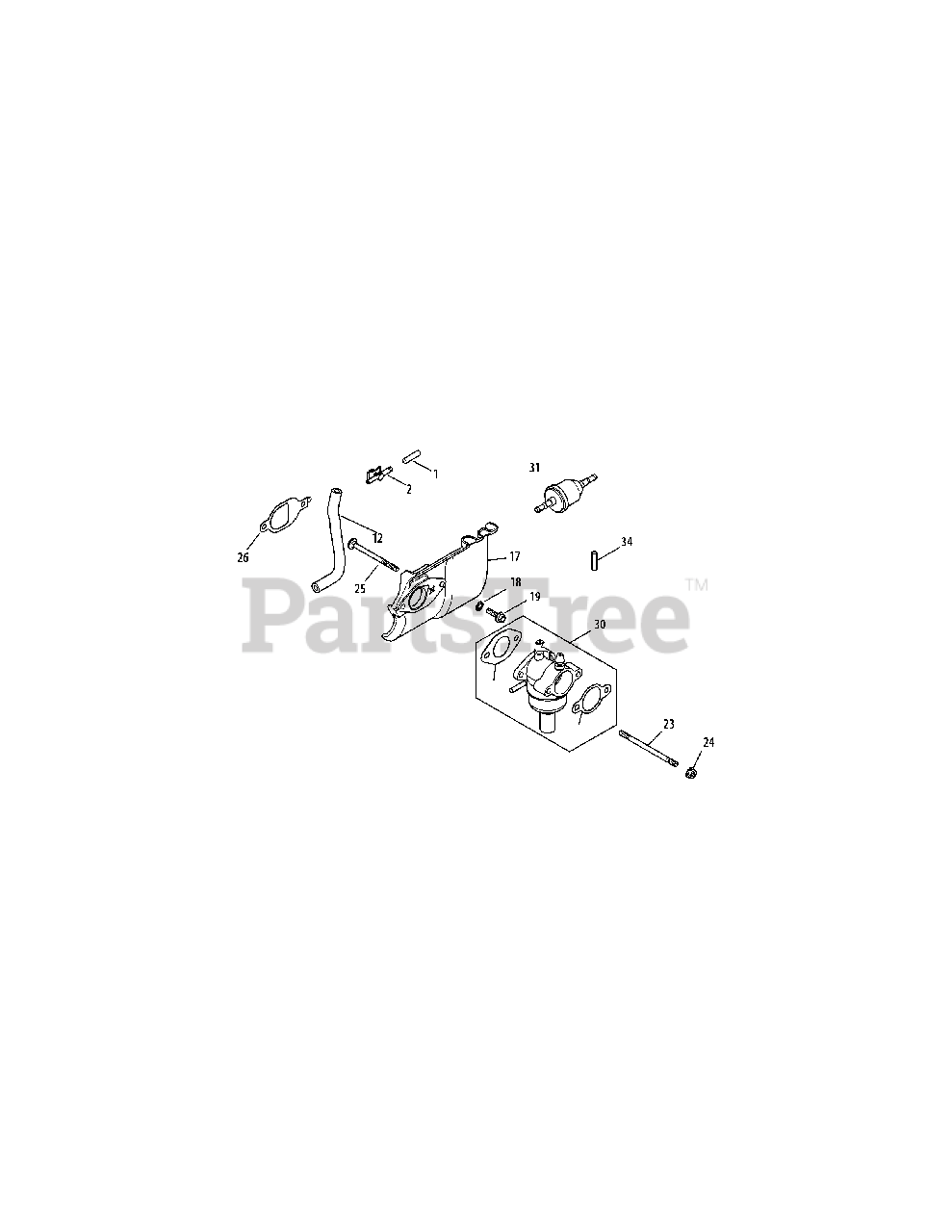 Cub Cadet LTX 1040 13WX90AS056 Cub Cadet 42 Lawn Tractor 2011 Kohler SV590 Fuel System Parts Lookup with Diagrams PartsTree