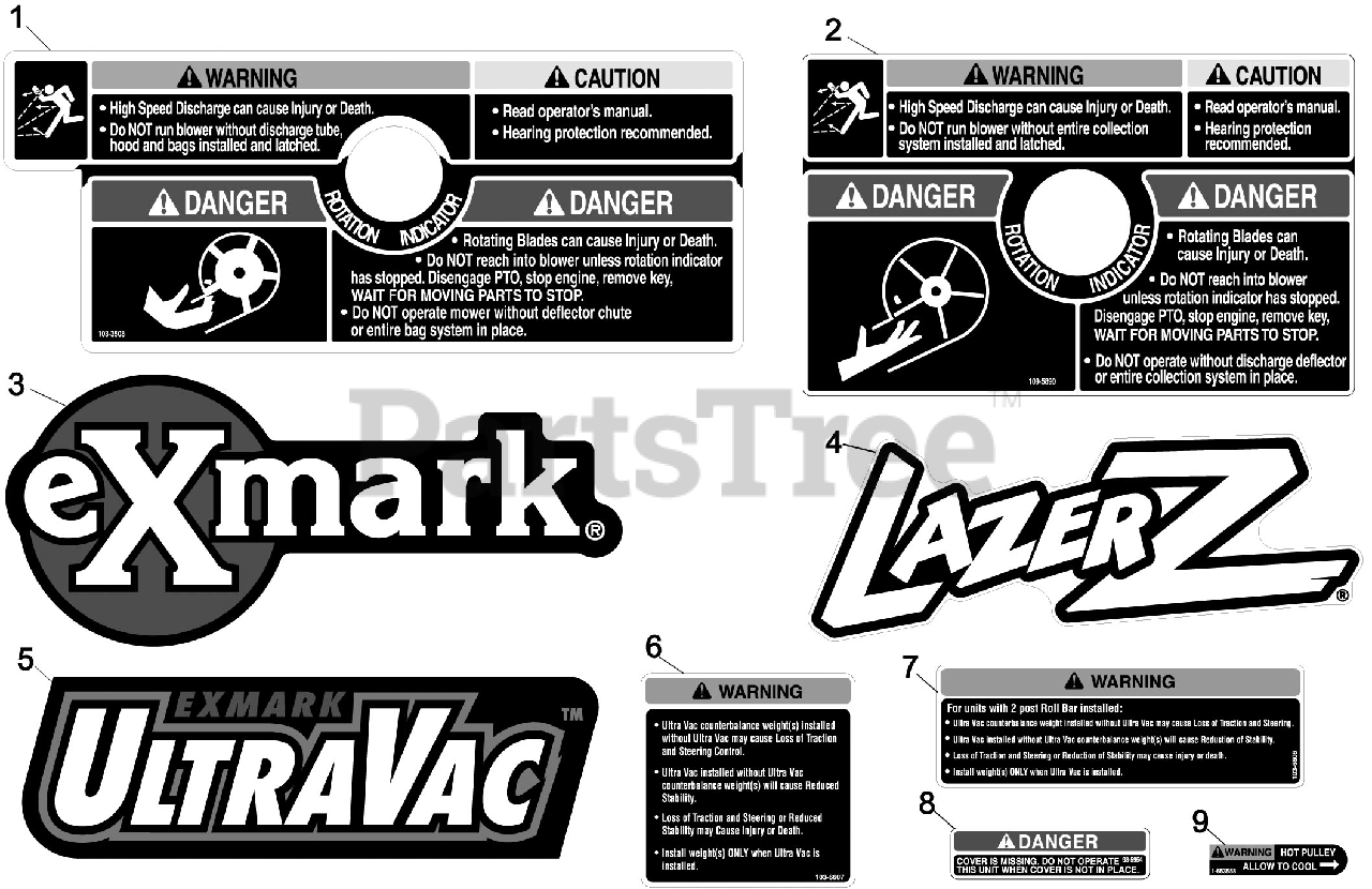 Exmark LZUV52 Exmark Ultra Vac Bagger for Lazer Z Mower (SN