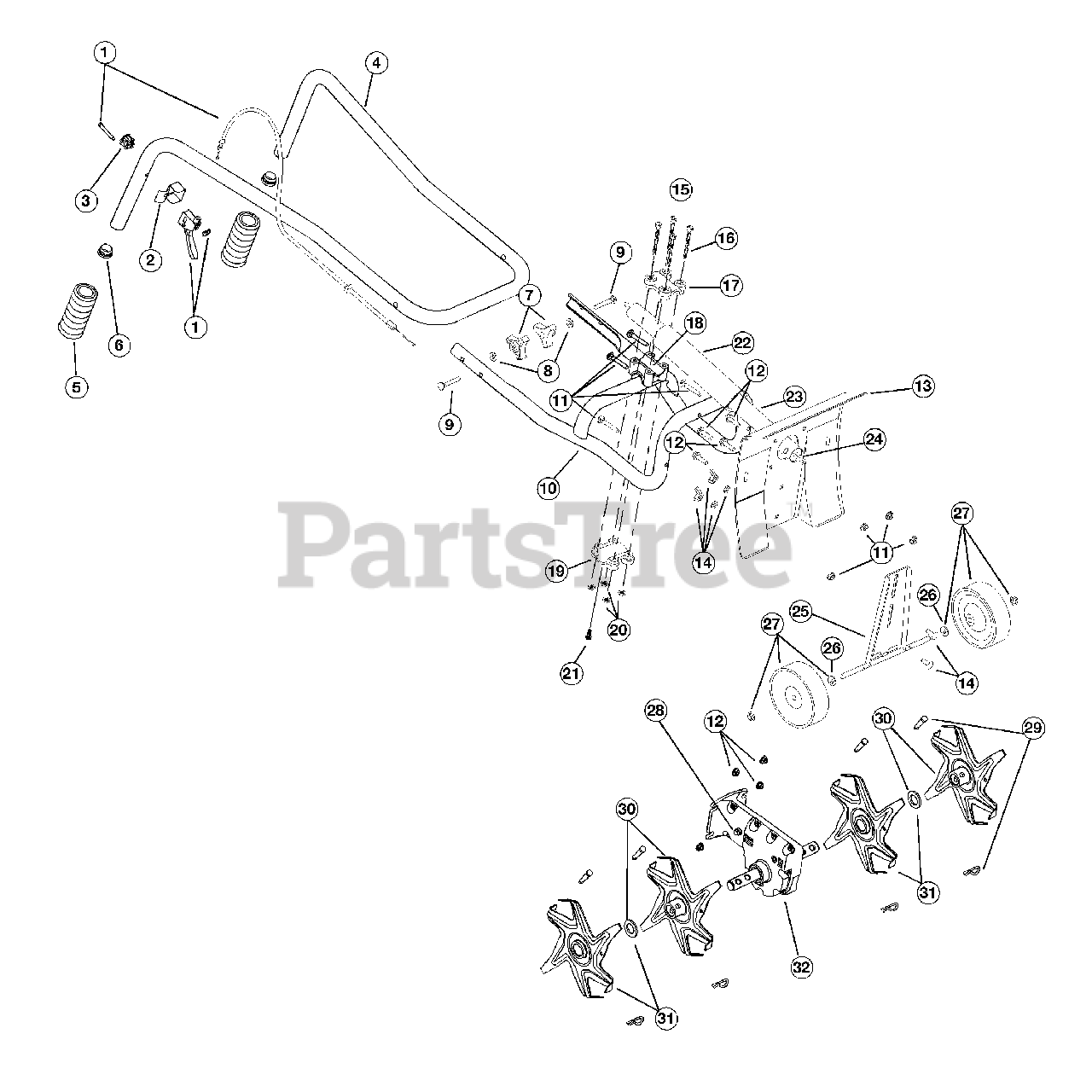 Ryobi 510r (21AK515G034) Ryobi Tiller Boom And Cultivator Parts Parts