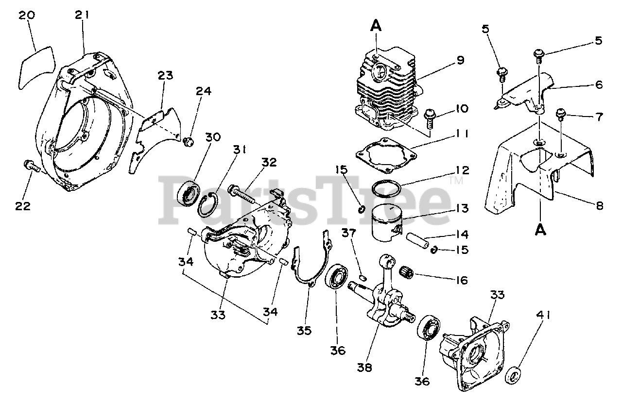 Echo SRM-2000 - Echo String Trimmer Engine, Crankcase, Fan Housing, Cover Parts  Lookup with Diagrams