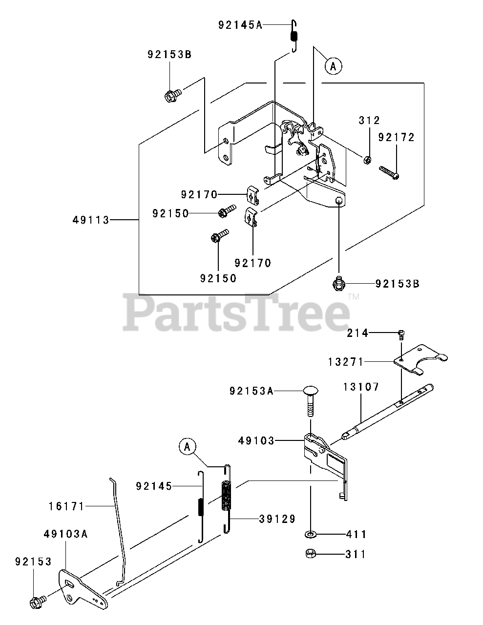 Cub Cadet RZT S50 KW 17AICBDP010 Cub Cadet 50 RZT Zero Turn Mower Kawasaki 2014 Kawasaki FR691V AS05 Control Equipment Parts Lookup with Diagrams PartsTree