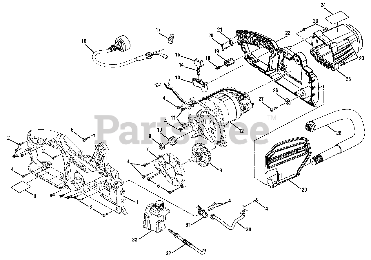Homelite UT43104 Homelite 14" Chainsaw, 42cc General Assembly (Part