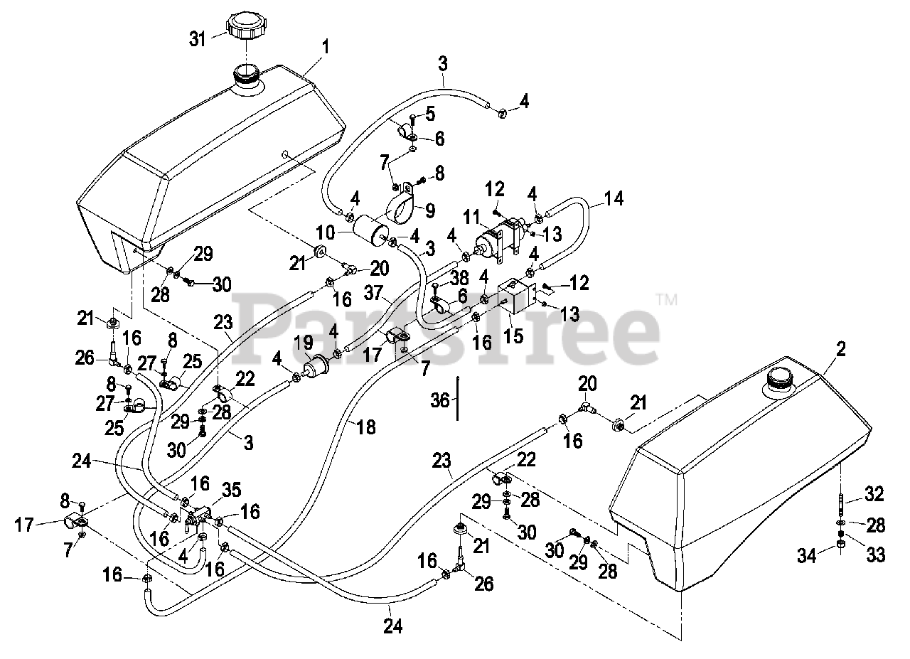 Exmark LZ25KC524 Exmark 52" Lazer Z ZeroTurn Mower, 25hp Kohler (SN 260000 319999) (2001