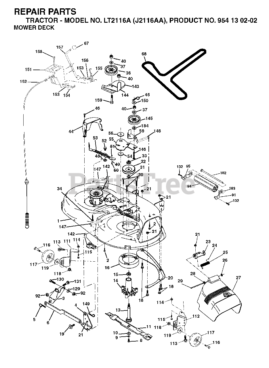 Jonsered ride on mower parts online