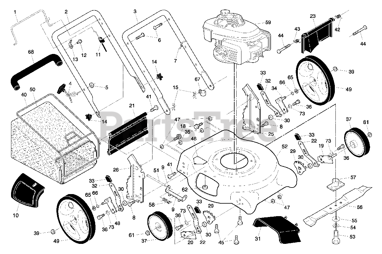 Husqvarna 5521 Cm 961330003 02 Husqvarna 21 Walk Behind Mower