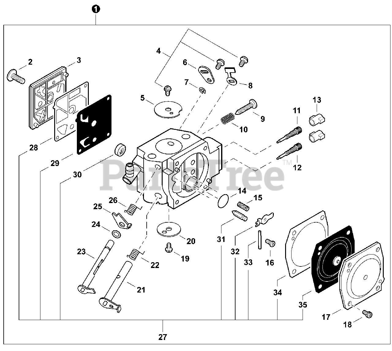 Echo CS 590 Echo Chainsaw SN 37000001 37999999 Carburetor Parts Lookup with Diagrams PartsTree