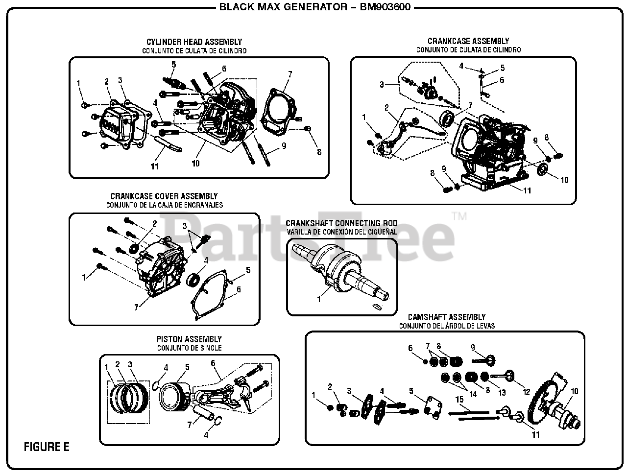 Black Max BM 903600 (090930292) Black Max 3600 Watt Generator, Rev 04
