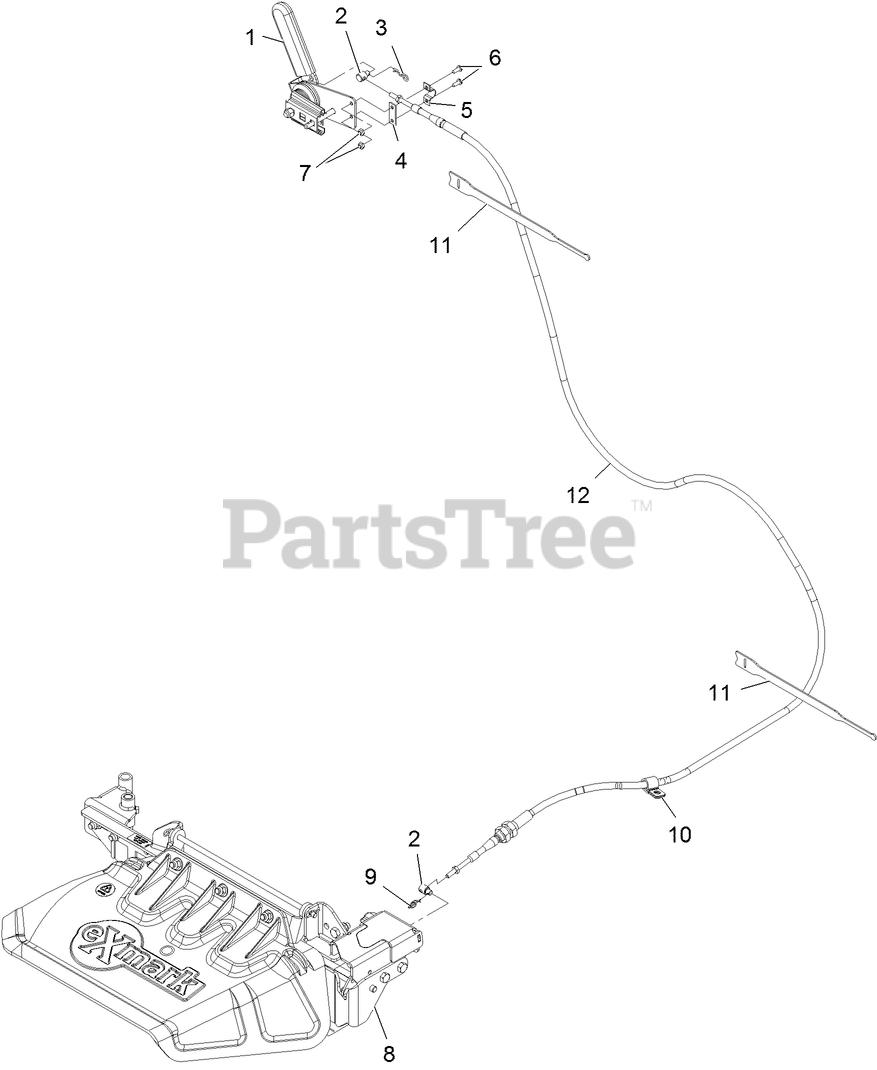 Exmark 1168430 Exmark Hand Operator Control Discharge Kit (SN