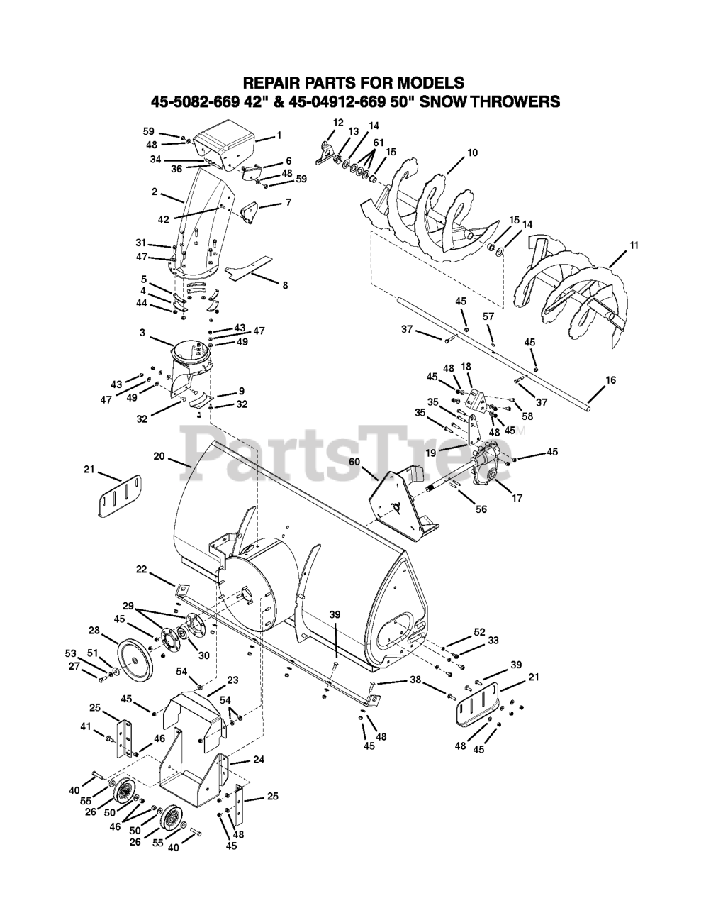 Husqvarna 587293701 Husqvarna Snow Blower Attachment (201901) AUGER