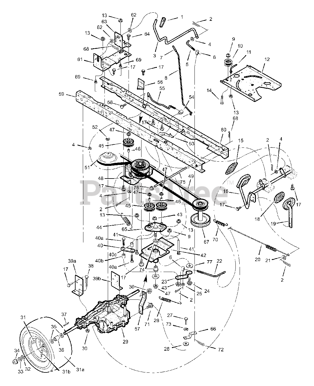 Briggs  U0026 Stratton Parts On The Transmission Diagram For
