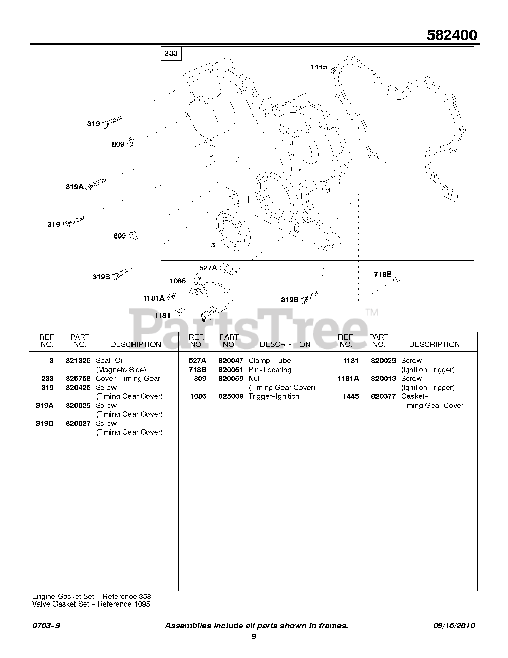 Briggs & Stratton 5824470205E2 Briggs & Stratton Horizontal Engine