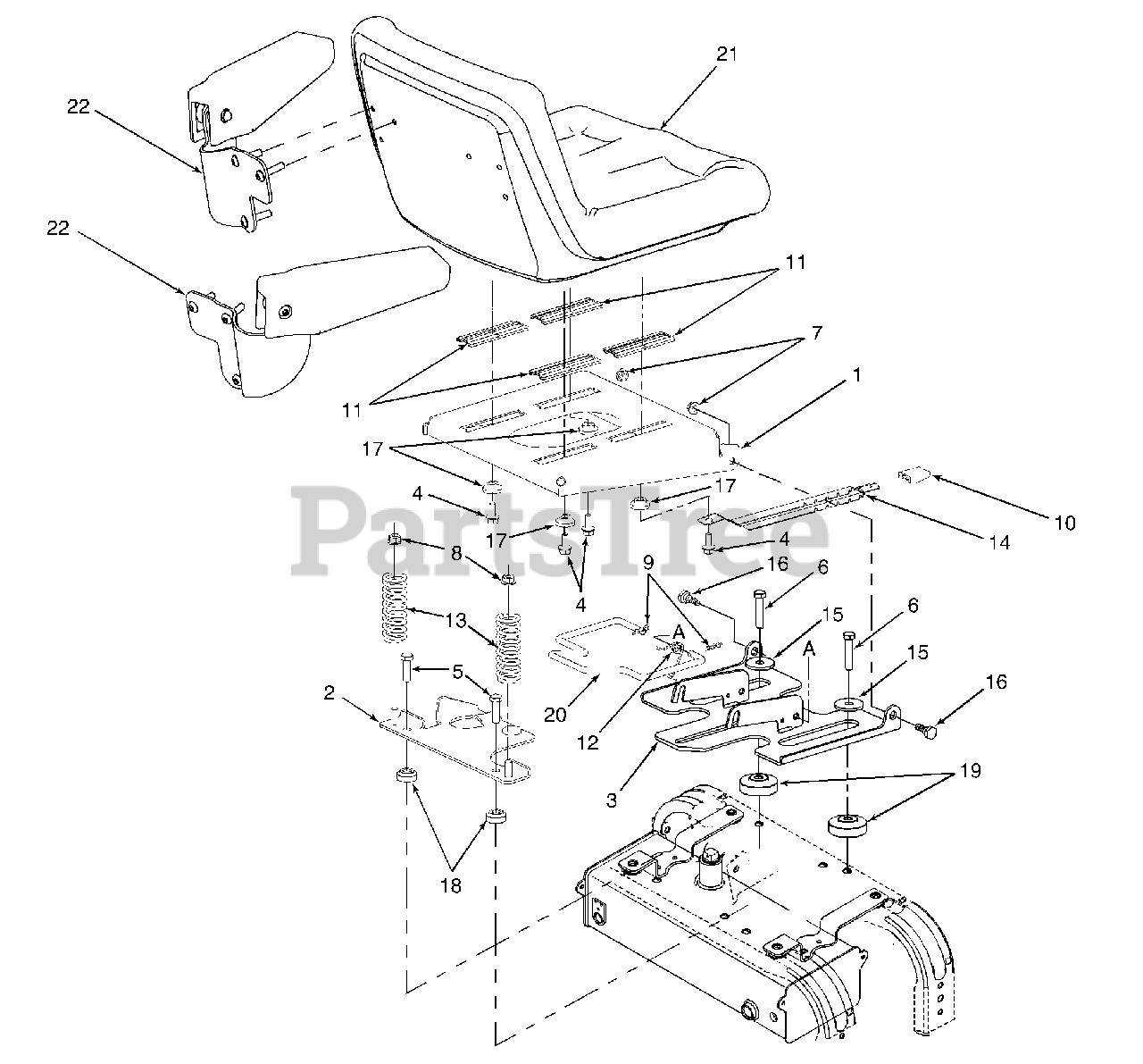 Cub Cadet Z42 (53AC305G100) Cub Cadet 42" ZeroTurn Mower Seat