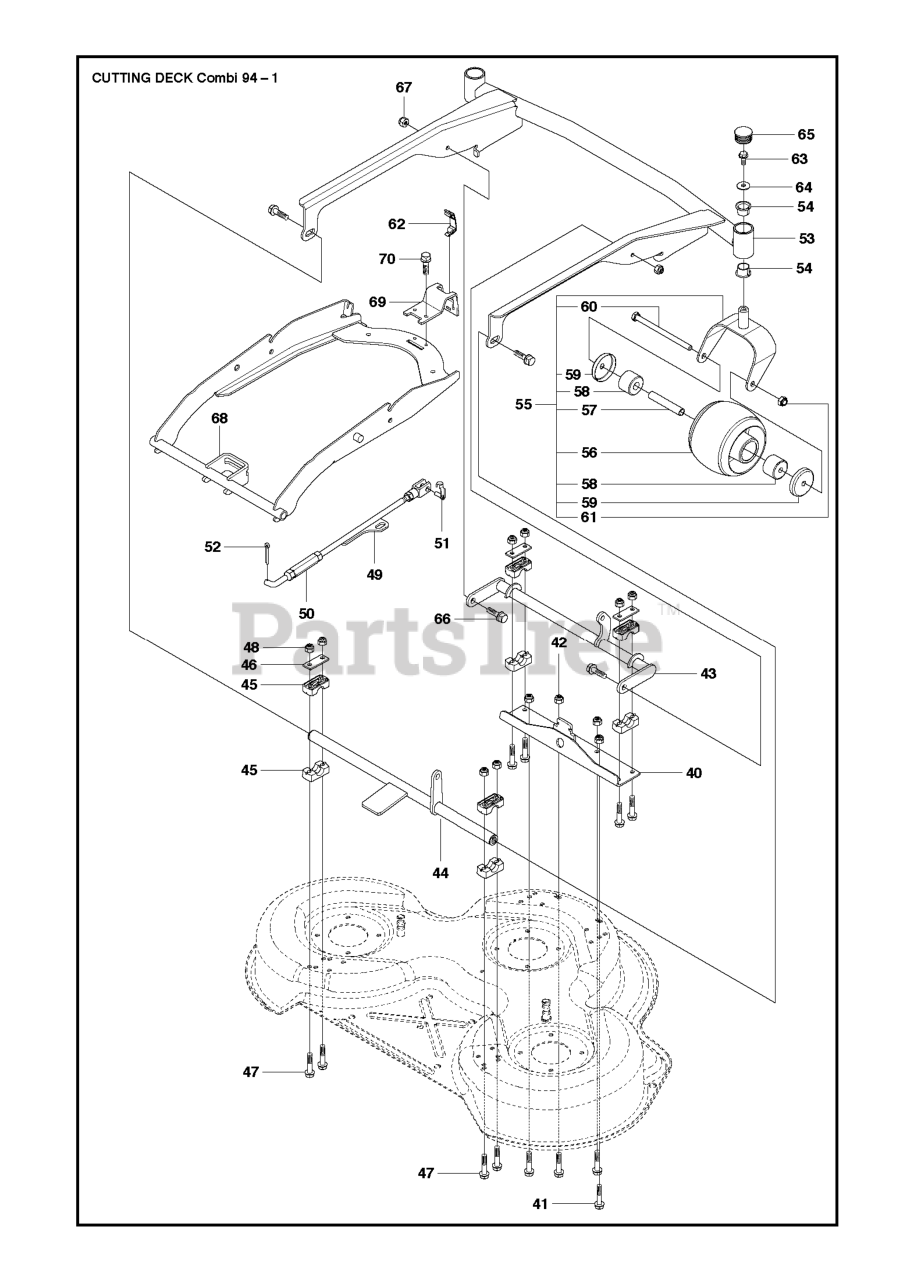 Husqvarna Combi 94 Husqvarna 94cm Mower Deck Assembly (201901) 94CM