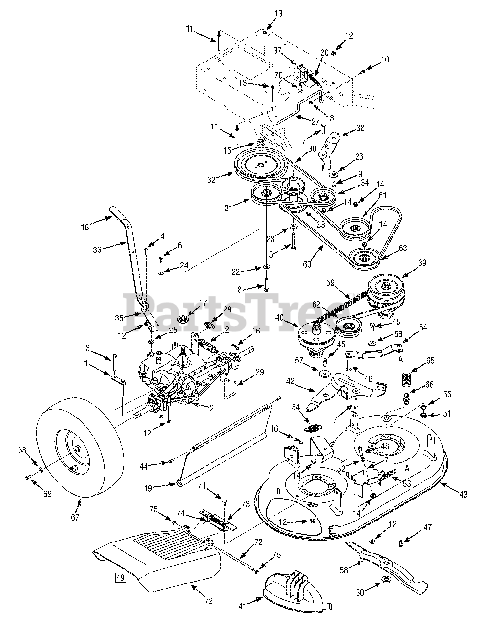 Craftsman 247.887330 (12A764M099) Craftsman WalkBehind Mower (2010