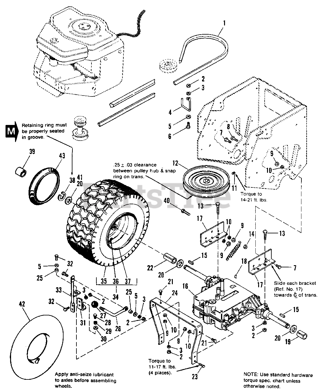 Simplicity 5116 (1690630) Simplicity 36" Lawn Tractor, 16hp Rear