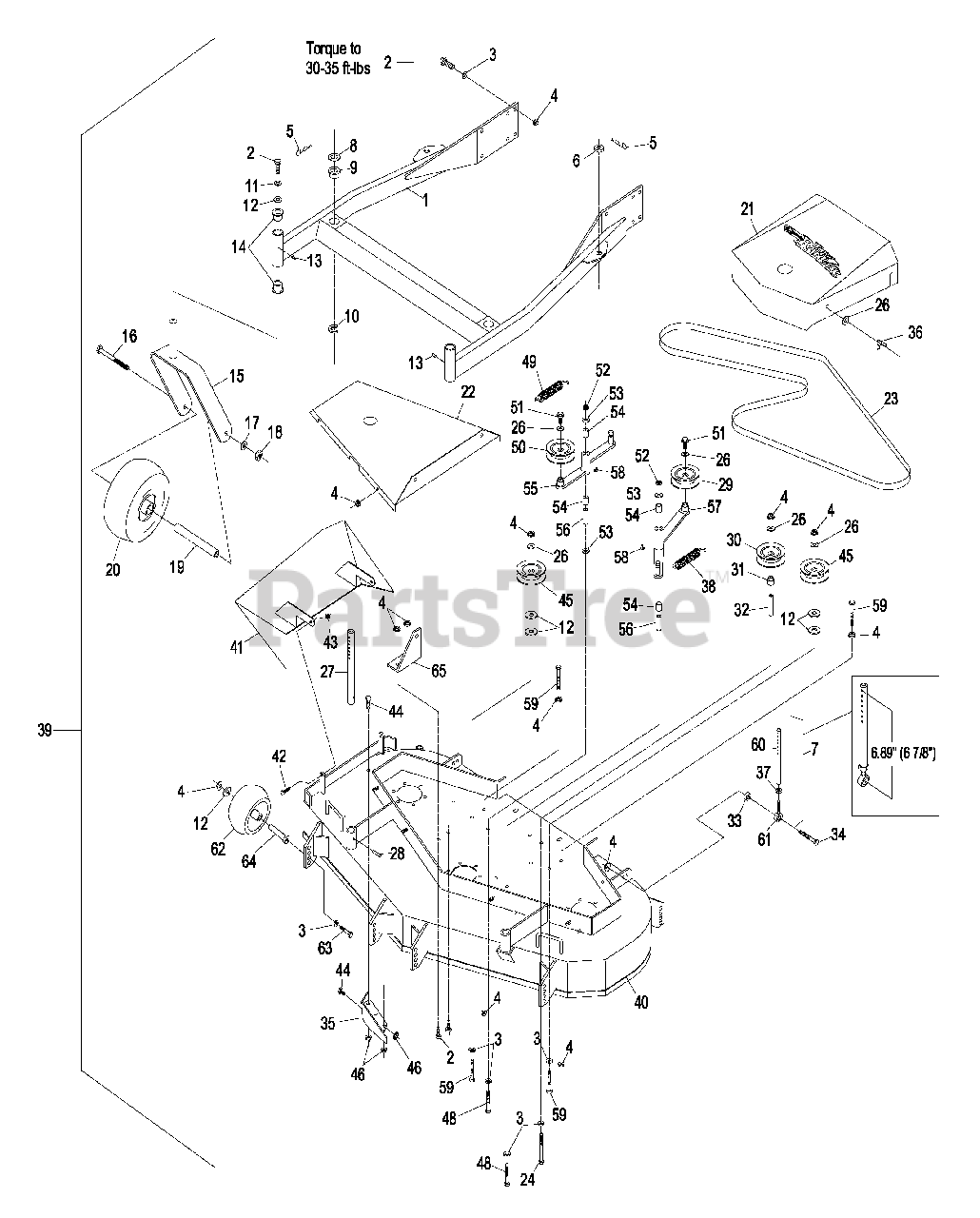 Exmark TR23KC Exmark Turf Ranger Front Mount Mower, 23hp Kohler (SN