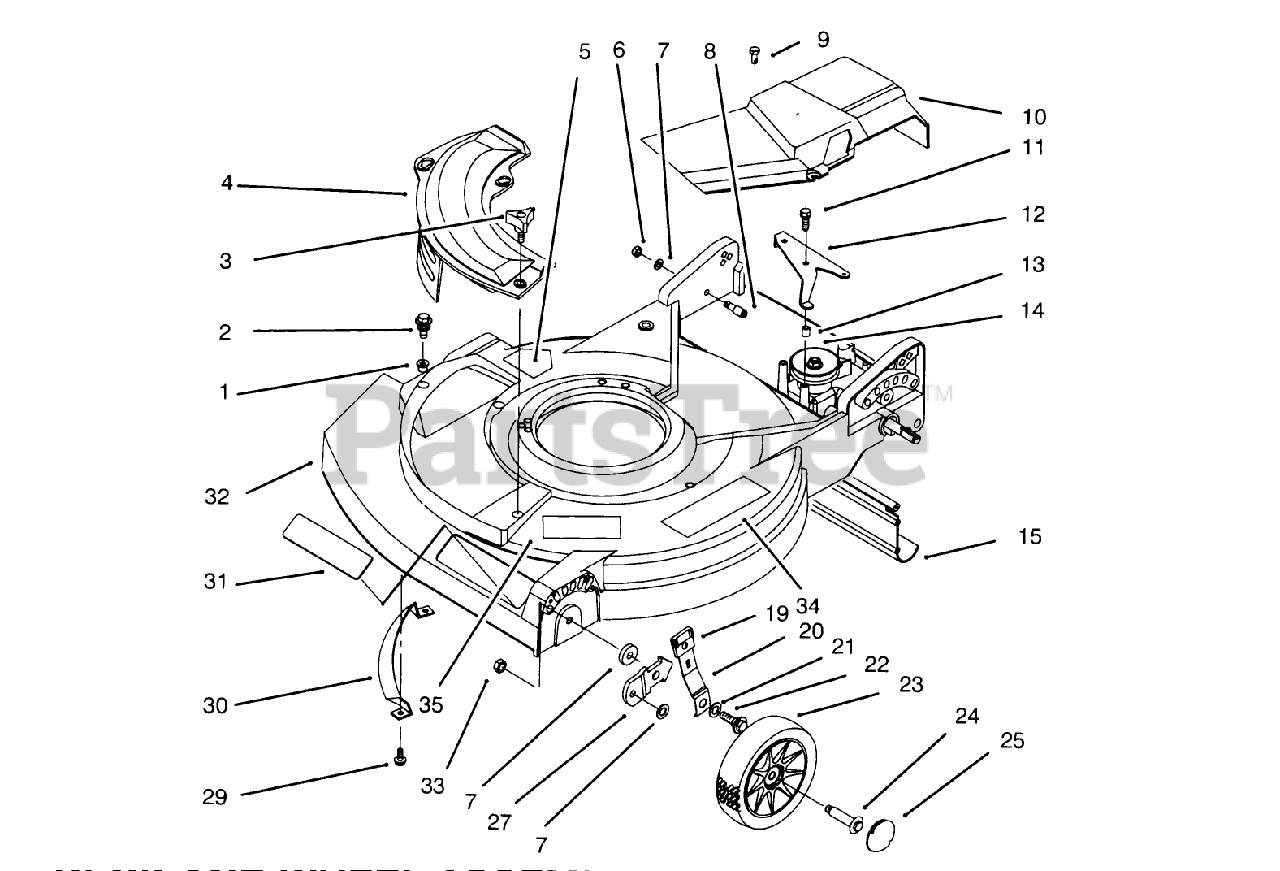 LawnBoy 10520 LawnBoy Gold Series WalkBehind Mower (SN 005900001 005999999) (1995) DECK