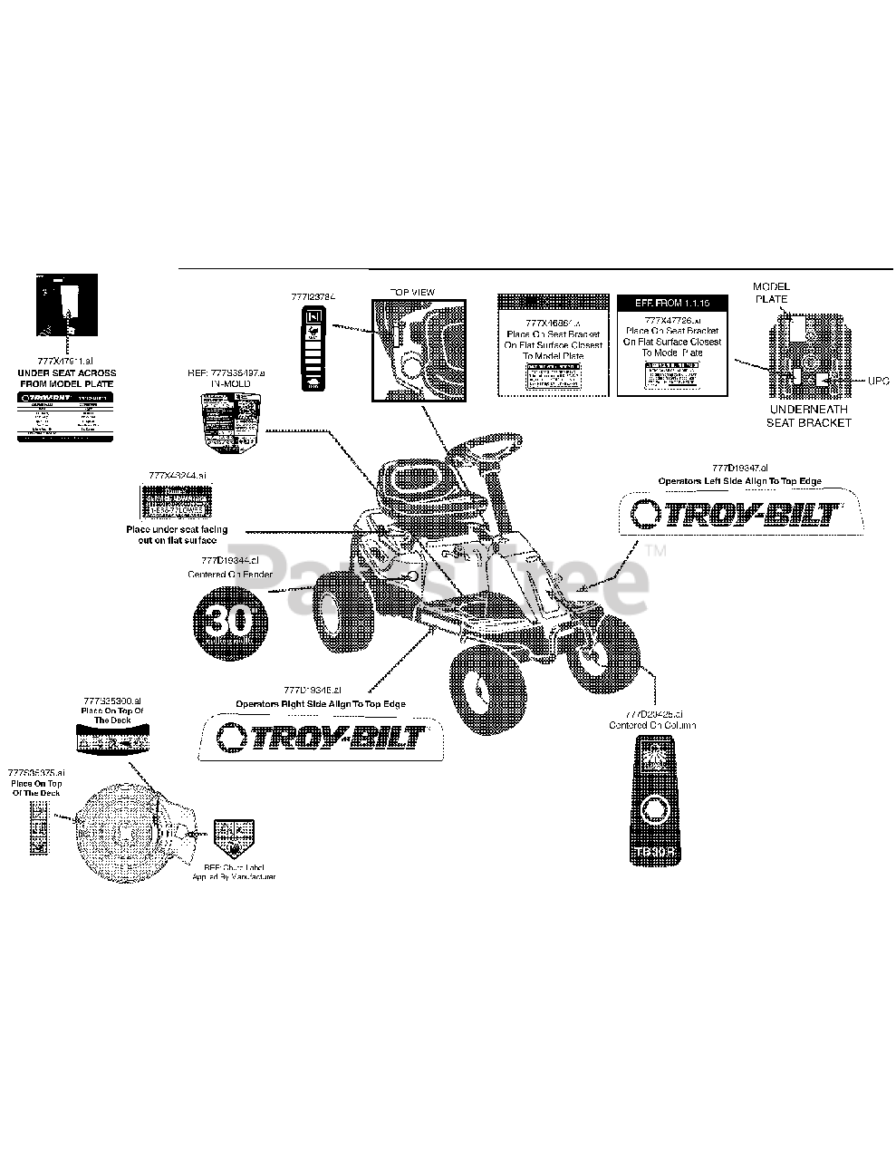Troy Bilt Tb30r Replacement Parts