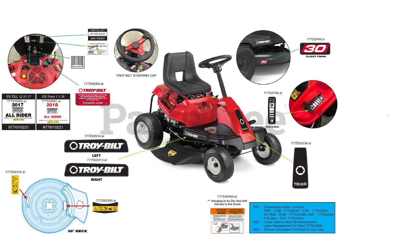 Troy Bilt Tb 30 R 13cc26jd011 Troy Bilt Rear Engine Riding Mower