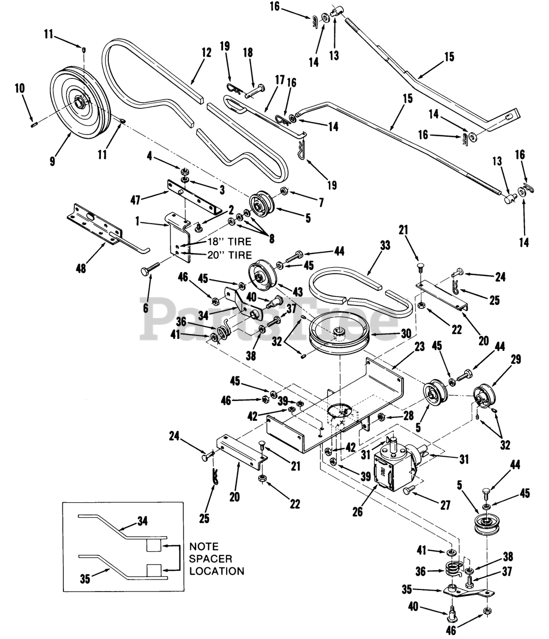 Toro 0730TL01 Toro 30" Tiller Attachment (1981) TILLER30 IN. (76 CM